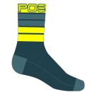 Karpos Verve Ponožky modrozelené/žlté fluo