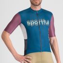 Sportful SUPERGIARA LOGO dres teal blue/bordo