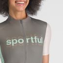 Sportful SUPERGIARA LOGO dámsky dres gun metal/pink