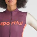 Sportful SUPERGIARA LOGO dámsky dres bordeaux/abbey stone