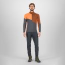 Karpos Federa Half-Zip Flíska Woodl.Gray/Mahogany/Vibr.Orange