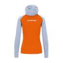 Karpos AMBRIZZOLA FULL-ZIP dámska mikina s kapucňou scarlet ibis/halogen blue