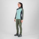 Karpos FEDERA FULL-ZIP dámska flíska Aqua Ski/Black Sand/Thyme