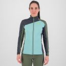 Karpos FEDERA FULL-ZIP dámska flíska Aqua Ski/Black Sand/Thyme