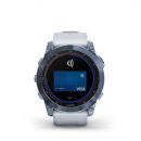 Garmin fenix 7X Sapphire Solar, Mineral Blue DLC Titanium, Whitestone Band