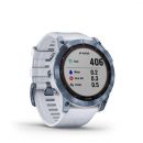 Garmin fenix 7X Sapphire Solar, Mineral Blue DLC Titanium, Whitestone Band