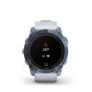 Garmin fenix 7X Sapphire Solar, Mineral Blue DLC Titanium, Whitestone Band