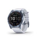 Garmin fenix 7X Sapphire Solar, Mineral Blue DLC Titanium, Whitestone Band