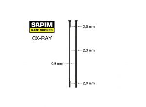 špice SAPIM CX-RAY Straightpull čierne