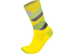Sportful Bodyfit Team 15 Ponožky žlté fluo/svetložlté/tmavosivé