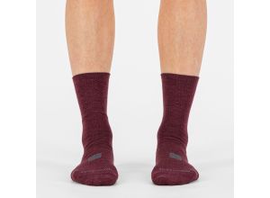 Sportful WOOL W 16 ponožky vínové/čierne