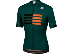 Sportful Wire dres tmavozelený/čierny/oranžový