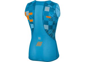 Sportful Pro tričko bez rukávov modré/methyl/oranžové SDR