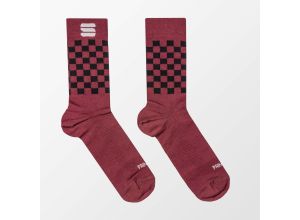 Sportful CHECKMATE WINTER ponožky vínové/čierne