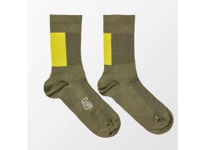 Sportful Snap Ponožky kaki/žlté