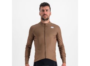 Sportful CHECKMATE THERMAL dres kožený/antracitový/červený grepfruit