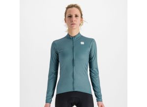 Sportful CHECKMATE THERMAL dámsky dres modrý/kaki/červený grepfruit