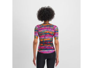 Sportful GLITCH BOMBER dámsky dres multicolor pink