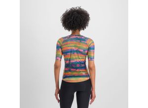 Sportful GLITCH BOMBER dámsky dres multicolor papaya