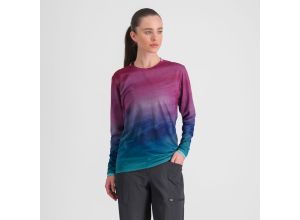 Sportful FLOW GIARA dámske tričko s dlhým rukávom berry blue pink