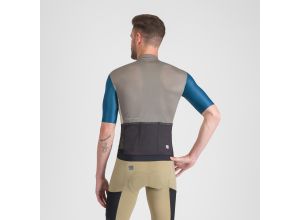 Sportful SUPERGIARA LOGO dres gun metal/teal blue