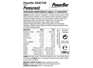 PowerBar IsoActive - izotonický športový nápoj 1320g Pomaranč