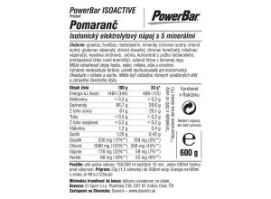 PowerBar IsoActive - izotonický športový nápoj 600g Pomaranč