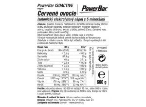 PowerBar IsoActive - izotonický športový nápoj 600g č. ovocie