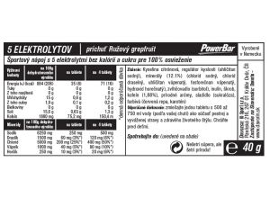 PowerBar 5 Elektrolytov 10 tabliet - Ružový Grepfruit