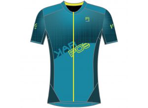 Karpos Jump Dres print 1 modrozelený/žltý fluo