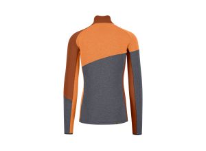 Karpos Federa Half-Zip Flíska Woodl.Gray/Mahogany/Vibr.Orange