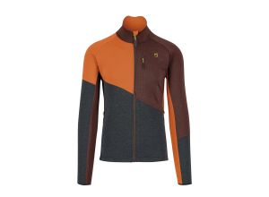 Karpos Federa Full-Zip Flíska Woodl.Gray/Mahogany/Vibr.Orange