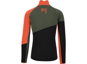 Karpos FEDERA FULL-ZIP flíska Black Sand/Thyme/Spicy Orange