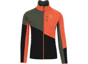 Karpos FEDERA FULL-ZIP flíska Black Sand/Thyme/Spicy Orange