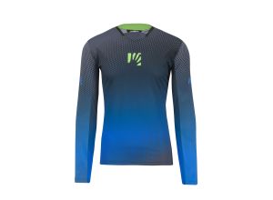 Karpos VAL DI DENTRO dres s dlhým rukávom Black/Indigo Bunting/Green Fluo