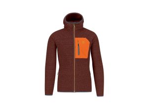 Karpos Rocchetta Evo Hoodie Flíska Mahogany/Vibr.Orange