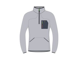 Karpos Rocchetta Half Zip Flíska Micro Chip/Woodl.Gray