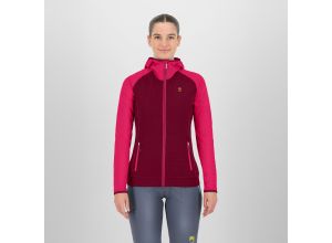 Karpos Ambrizzola Dámska Mikina So Zipsom A Kapucňou beet red, virtual pink