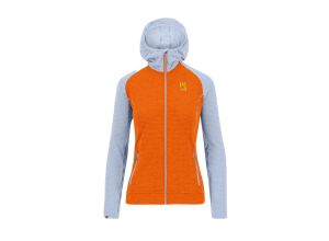 Karpos AMBRIZZOLA FULL-ZIP dámska mikina s kapucňou scarlet ibis/halogen blue
