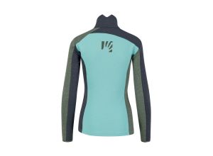 Karpos FEDERA FULL-ZIP dámska flíska Aqua Ski/Black Sand/Thyme