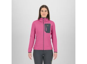 Karpos Antermoia Hoodie dámska flíska Pink Power/Woodl.Gray