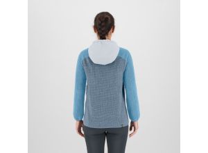 Karpos Rocchetta Vogue Hoodie Halfp Zip dámsa flíska Ashley Blue/Sky Blue/Bright White