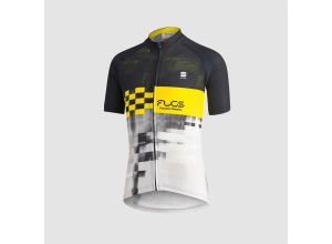 Sportful Flanders Detský dres čierny/biely/žltý