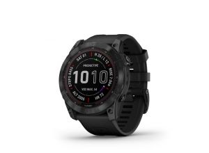 Garmin fenix 7X Sapphire Solar, Black DLC Titanium, Black Band