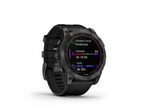 Garmin fenix 7X Sapphire Solar, Carbon Gray DLC Titanium, Black Band