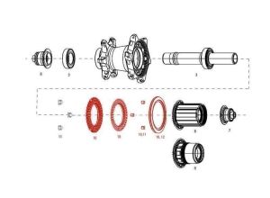CLUTCH ASSY WITH SEAL REAR COG