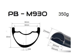 kolesá PB-M930 light / PB-M930 + náboje DT350 NEW + špice DT Aerolite/AeroComp