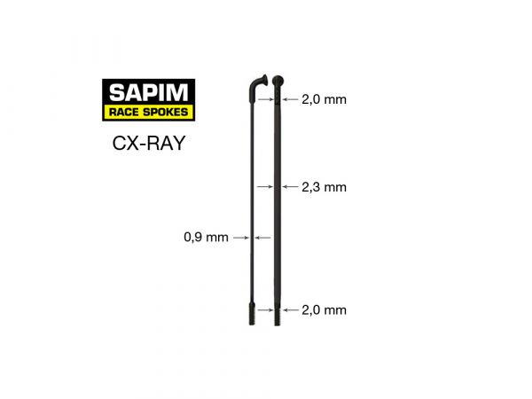 špice SAPIM CX-RAY čierne