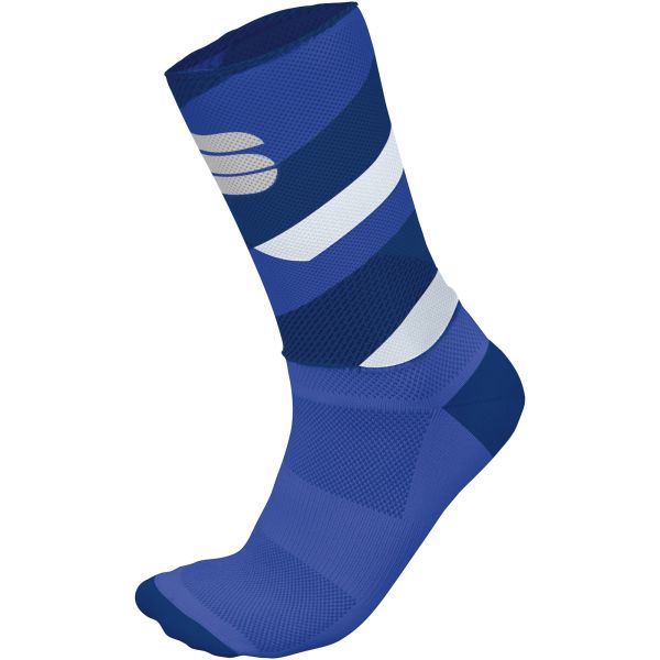 Sportful Bodyfit Team 15 Ponožky modré/biele