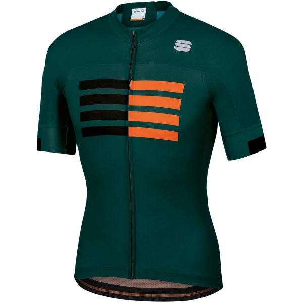 Sportful Wire dres tmavozelený/čierny/oranžový